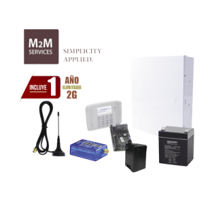 (1 año datos ilimitado incluido) kit vista48la con comunicador mini012g, teclado, gabinete, batería y transformador
