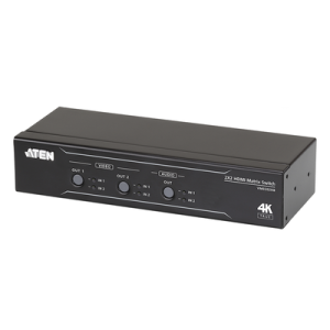 conmutador matricial hdmi 2 x 2 true 4k con desembebedor de audio