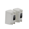 altavoz de montaje en pared, 2 vias, woofer 4 in, tweeter 1 in, ipx3, 8 ohms, 70/100v, color blanco, par