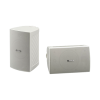 altavoz de montaje en pared, 2 vias, woofer 4 in, tweeter 1 in, ipx3, 8 ohms, 70/100v, color blanco, par
