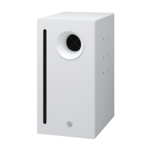 subwoofer de superficie | 10" | baja impedancia | bass reflex | 8 ohms | 100w por canal | color blanco