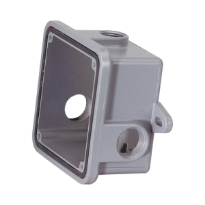caja trasera resistente a la intemperie, metálica, gris, accesorio federal signal