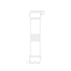 montaje de pared para panel de parcheo de 12 puertos, color blanco