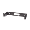 rack abierto de instalación en pared con bisagras, profundidad de 159 mm, 19 in de ancho, 2 ur, color negro