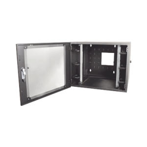 gabinete de pared estándar de 19in, abatible, de 12 ur, 762 mm de profundidad, color negro