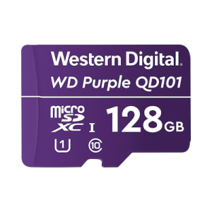 memoria microsd de 128 gb purple, especializada para videovigilancia, 10 veces mayor duraciÓn, 3 aÑos de garantia