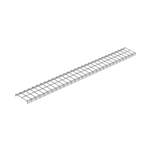 charola para canalización wyr grid® tipo malla, con pintura electrostática en color negro, 12 in (317.5 mm) de ancho, 53.1 mm de alto y 3 m de largo