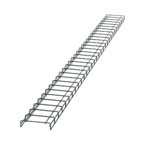 charola para canalización wyr grid® tipo malla, con pintura electrostática en color negro, 8 in (203.2 mm) de ancho, 53.1 mm de alto y 3 m de largo