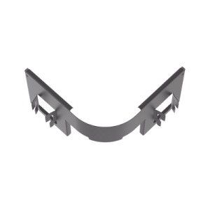 accesorio para control de radio de curvatura, para charolas wyr grid®, 4 in de alto, color negro