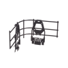accesorio de control de radio de curvatura en cruces, tes o intersecciones, en charolas wyr grid® de panduit, 101.6 mm de alto, color negro