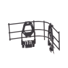accesorio de control de radio de curvatura en cruces, tes o intersecciones, en charolas wyr grid® de panduit, 101.6 mm de alto, color negro