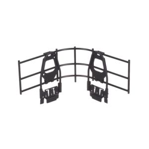 accesorio de control de radio de curvatura en cruces, tes o intersecciones, en charolas wyr grid® de panduit, 101.6 mm de alto, color negro