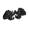 kit de accesorios para unir charolas wyr grid de panduit en intersecciones, compatible con 8, 12, 18, 24 y 30 in de ancho, color negro