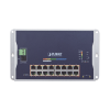 switch industrial administrable capa 2 de pared,16 puertos poe 802.3at gigabit y 2 puertos sfp