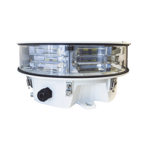 baliza led de obstáculos intensidad media star series / 20.000 cd blanco/ 360° cobertura horizontal / ir incluido 246 mw/sr / ip66 nema 4 / dc