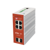 switch l2+ poe industrial / administración cloud web cli / 4 puertos poe af/at 100/1000 mbps / 2 puertos sfp gigabit / presupuesto poe 120 w / protocolo ersp (redundancia enlaces)