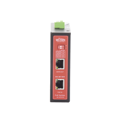 splitter poe in hasta 90 w / salida dc 12v/16v/24v o 48v / carcasa metálica / industrial soporte para riel din / aplicaciones cctv splitter poe in hasta 90 w / salida dc 12v/16v/24v o 48v / carcasa metálica / industrial soporte para riel din / aplicaciones cctv