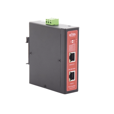 splitter poe in hasta 90 w / salida dc 12v/16v/24v o 48v / carcasa metálica / industrial soporte para riel din / aplicaciones cctv splitter poe in hasta 90 w / salida dc 12v/16v/24v o 48v / carcasa metálica / industrial soporte para riel din / aplicaciones cctv