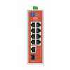 switch semi industrial / no administrable / 8 puertos 10/100 poe af/at/bt / 1 puerto gigabit rj45 uplink / 1 puerto sfp uplink / presupuesto poe 110 watts /