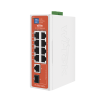 switch semi industrial / no administrable / 8 puertos 10/100 poe af/at/bt / 1 puerto gigabit rj45 uplink / 1 puerto sfp uplink / presupuesto poe 110 watts /