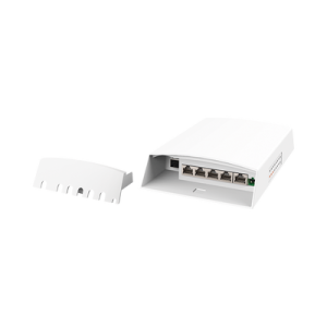 switch cctv poe para exterior / no administrable / poe entrada 802.3 bt hasta 60w / 1 puerto poe salida 24v pasivo hasta 12w / 3 puertos poe 802.3 at hasta 30w / ideal para aplicaciones cctv con enlaces inalámbricos