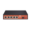 controlador solar de 5a con switch poe / 1 puertos gigabit poe 802.3 bt / 2puertos poe 802.3 af/at con 2 puertos poe pasivo 24 vcc / 1 puerto sfp / no administrable