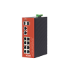 switch industrial poe+ no administrable de 8 puertos 10/100/1000mbps + 2 sfp combo, 150 w