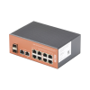 switch industrial poe+ no administrable de 8 puertos 10/100/1000mbps + 2 sfp combo, 150 w