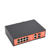switch poe industrial no administrable / puertos 1 2 poe 802.3 af/at y poe 24 vcc pasivo 30w / puertos 3 4 poe 802.3 af/at/bt hasta 60w / puertos 5 8 poe 802.3 af/at hasta 30w / los 8 puertos son gigabit + 2 sfp combo / presupuesto 300w