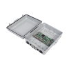 switch wisp/fttx con 7 puertos poe inverso de 24v pasivo (poe in), 1 puerto poe out de 24v + 2 sfp, integrado con gabinete nema ip67 para exterior