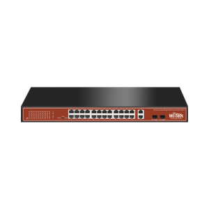 switch poe (802.3af/at/bt) / no administrable de largo alcance / hasta 250m / con 24 x 10/100mbps + 2 x sfp gigabit combo / 250 w