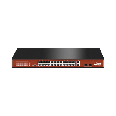 switch poe (802.3af/at/bt) / no administrable de largo alcance / hasta 250m / con 24 x 10/100mbps + 2 x sfp gigabit combo / 250 w switch poe (802.3af/at/bt) / no administrable de largo alcance / hasta 250m / con 24 x 10/100mbps + 2 x sfp gigabit combo / 250 w