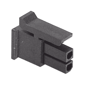 receptáculo de dos posiciones en conector rectangular de carcasa negra de 0.118 "(3.00 mm) molex.