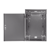gabinete de montaje en pared trueedge™, con 3 ur para equipo activo y 3 ur para paneles de parcheo, fabricado en acero, color negro