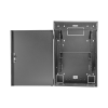 gabinete de montaje en pared trueedge™, con 9 ur para equipo activo y 9 ur para paneles de parcheo, fabricado en acero, color negro