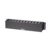 organizador de cables horizontal patchlink, sencillo (solo frontal), para rack de 19in, 2ur