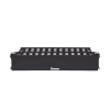 organizador de cables horizontal patchlink, doble (frontal y posterior), con tapa extendida, para rack de 19in, 2ur