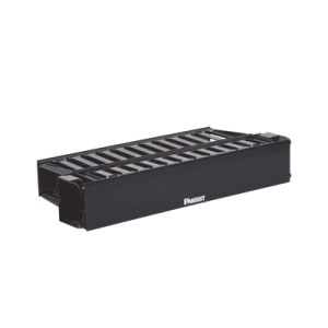 organizador de cables horizontal patchlink, doble (frontal y posterior), con tapa extendida, para rack de 19in, 2ur