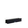 organizador de cables horizontal patchlink, sencillo (solo frontal), con tapa extendida, para rack de 19in, 2ur