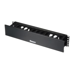 organizador de cables horizontal patchlink, sencillo (solo frontal), con tapa extendida, para rack de 19in, 2ur