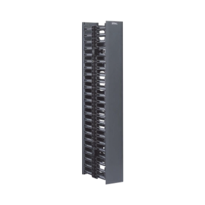 organizador vertical netrunner, doble (frontal y posterior), de 22.5 ur, 4.9in de ancho, color negro