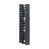 organizador vertical netrunner, doble (frontal y posterior), para rack abierto de 45 unidades, 4.9in de ancho, color negro