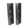 organizador vertical netrunner, sencillo (solo frontal), para rack abierto de 45 unidades, 4.9in de ancho, color negro