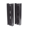 organizador vertical netrunner, sencillo (solo frontal), para rack abierto de 45 unidades, 4.9in de ancho, color negro