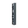 organizador vertical netrunner, sencillo (solo frontal), para rack abierto de 45 unidades, 4.9in de ancho, color negro