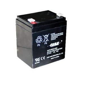 batería de respaldo a 12 vcc / 4 ah.