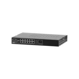 switch wisp poe administrable de 14 puertos (12 poe gigabit + 2 sfp) 400w, entrada de 110/220 vca