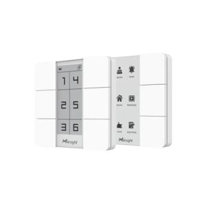 panel inteligente con botones programables y display digital para automatización lorawan