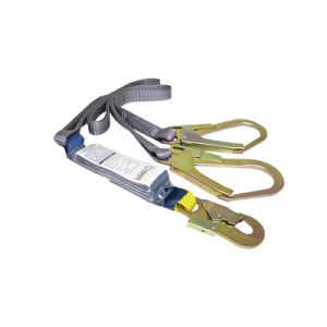 cable amortiguador de caída con doble gancho de sujeción. ideal para escalar torres o estructuras.