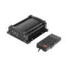 sirena vehicular de 100w de potencia con controlador unimando, micrófono, control de tonos y patrones de destello de barras de luces serie x67 / x75